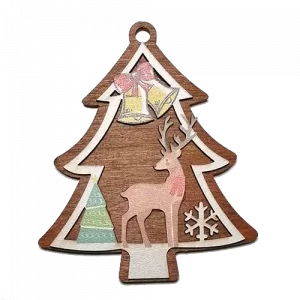 Karácsonyfadísz - barna karácsonyfa