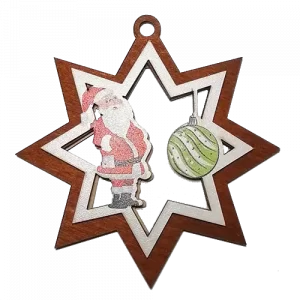 Karácsonyfadísz -barna csillag