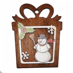 Karácsonyfadísz - barna ajándék