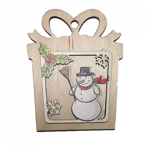 Karácsonyfadísz - natúr színű ajándék