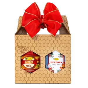 Karácsonyi ajándékdoboz, 2 x 500g mézzel